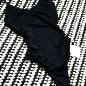 Super Strappy Lace Up Side One Piece Swimsuit